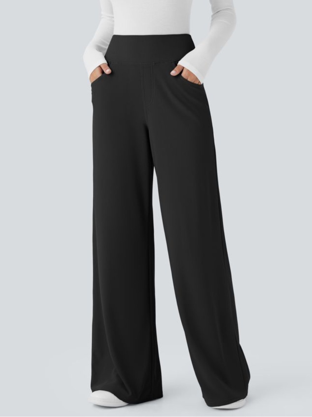 Halara Flex™ High Waisted Pockets Wide Leg Baggy Work Pants